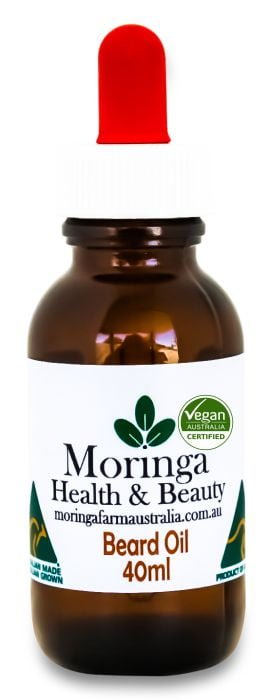 AUSTRALIAN Moringa BEARD OIL - MORINGA, ARGAN, AVOCADO, & SANDLEWOOD oils 'Into the woods' - 40ml