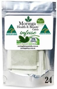 AUSTRALIAN Moringa TEA BAGS. MORINGA LEAF with PEPPERMINT 2G X 24 bags