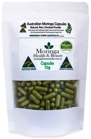 AUSTRALIAN Moringa in VEG. CAPSULES 70G. apprx 130-150 caps Made to Order
