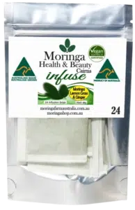 AUSTRALIAN Moringa TEA BAGS. Moringa LEAF with Lemon Grass and Ginger X 24 bags